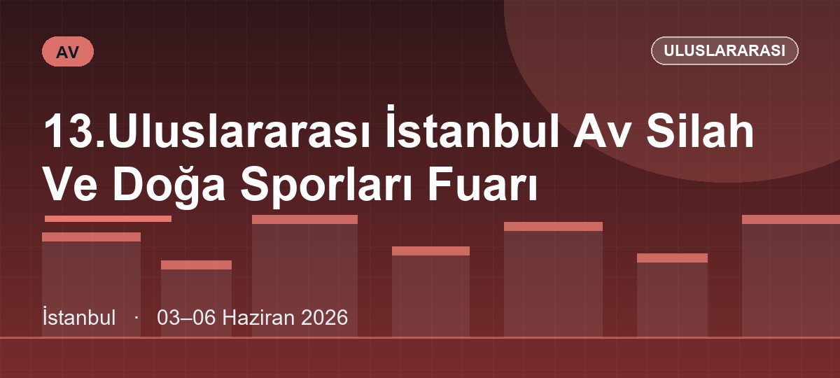 13.Uluslararası İstanbul Av Silah Ve Doğa Sporları Fuarı