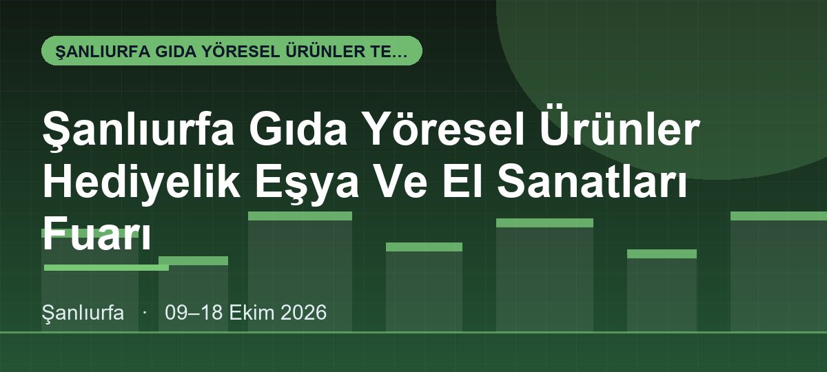 Şanlıurfa Gıda Yöresel Ürünler Hediyelik Eşya Ve El Sanatları Fuarı