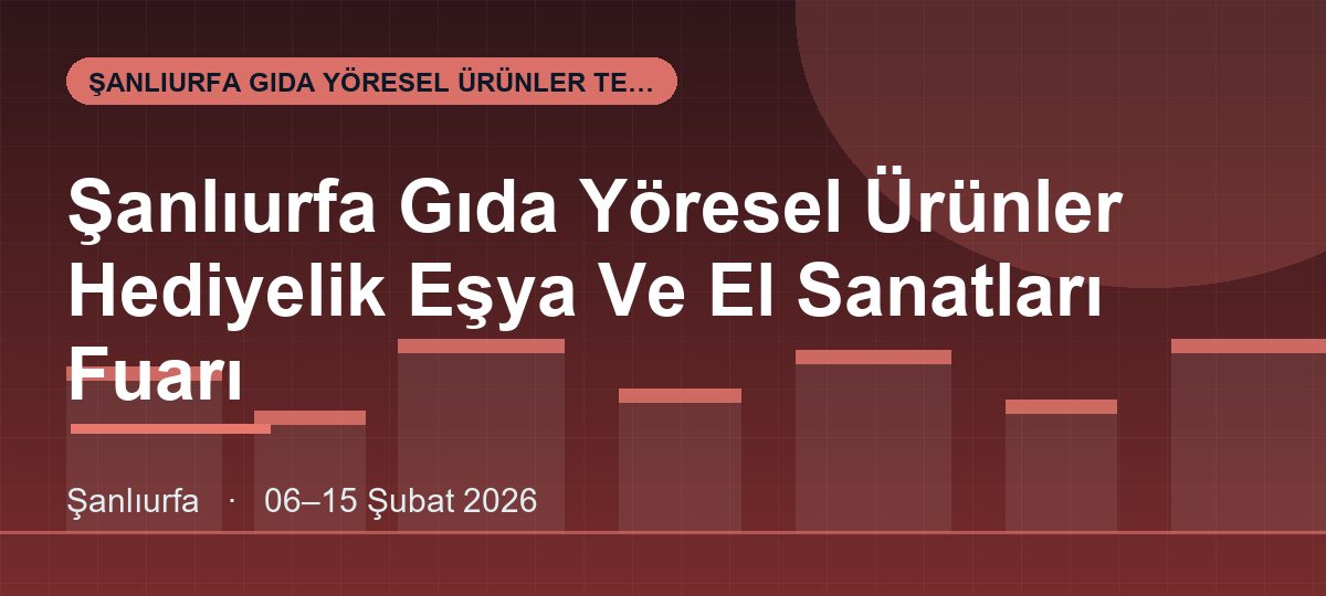 Şanlıurfa Gıda Yöresel Ürünler Hediyelik Eşya Ve El Sanatları Fuarı