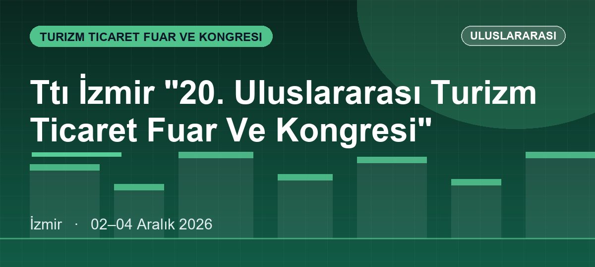 Ttı İzmir "20. Uluslararası Turizm Ticaret Fuar Ve Kongresi"