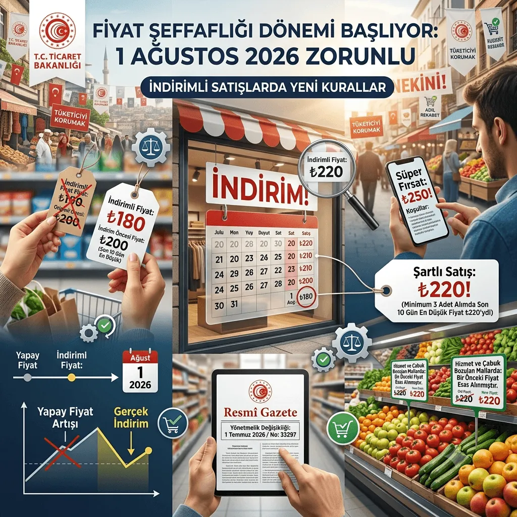 1 Ağustos'ta Yeni Dönem Başlıyor: İndirimli Satış Reklamlarında Fiyat Şeffaflığı Zorunlu Hale Geliyor
