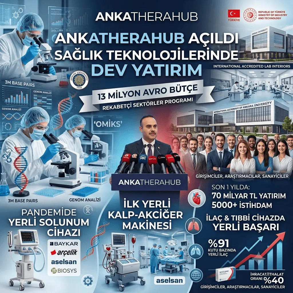 13 Milyon Avroluk AnkaTheraHub Yatırımıyla Türkiye Sağlık Teknolojilerinde Yeni Döneme Girdi: Ar-Ge ve İnovasyonda Büyük Atılım