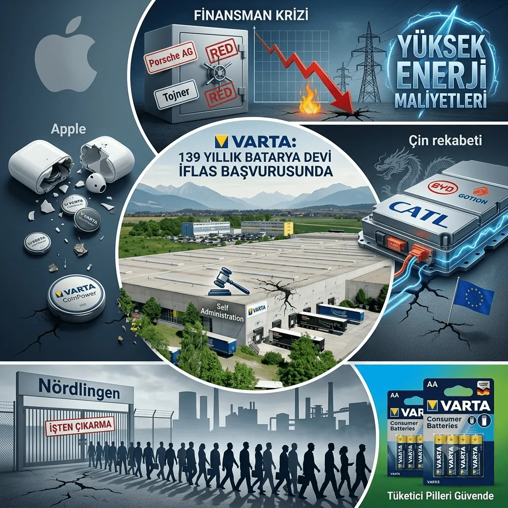139 Yıllık Pil Devi Varta İflas Başvurusunda Bulundu! Avrupa'nın Batarya Devinde Şok Gelişme: Üretim, İstihdam ve Sektör Alarmda