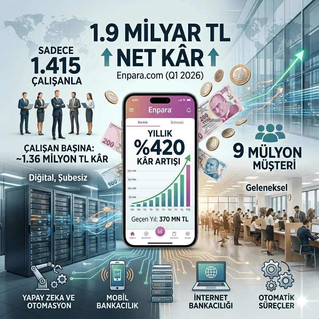 1.415 Çalışanla 1,9 Milyar TL Kâr: Enpara’nın Verimlilik Rekoru Dijital Bankacılıkta Yeni Dönemi Başlattı