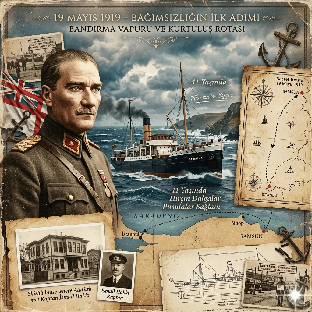 19 Mayıs 1919’un Sembolü Bandırma Vapuru: Atatürk’ün Samsun Yolculuğu, Gizli Kurtuluş Planı ve Tarihe Geçen Mürettebat