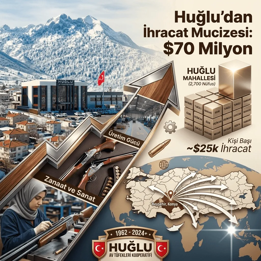 2 Bin 700 Nüfuslu Huğlu Türkiye'ye Damga Vurdu! 70 Milyon Dolarlık İhracatla 20 İli Geride Bıraktı