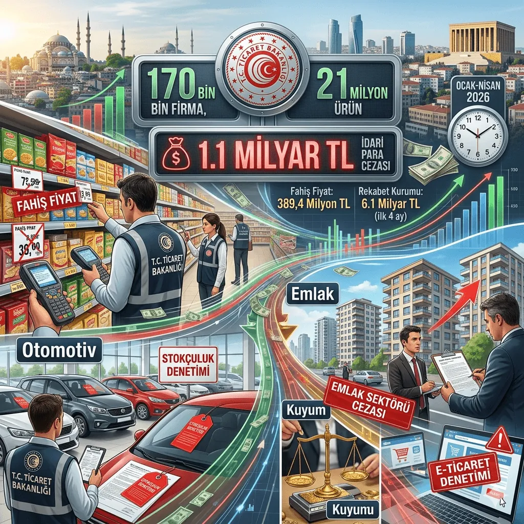 2026 İlk 4 Ay Denetim Raporu Açıklandı: 170 Bin Firma ve 21 Milyon Ürün İncelendi, 1,1 Milyar TL Ceza Kesildi