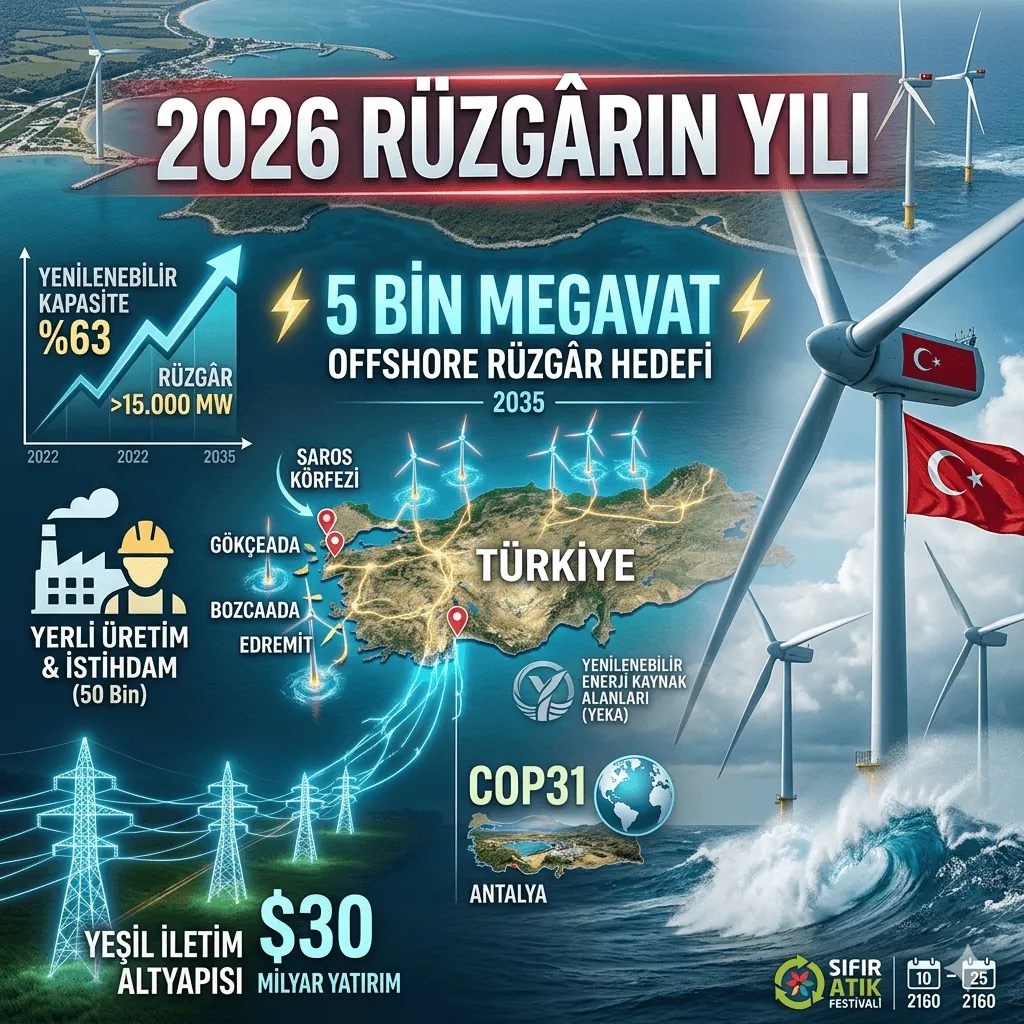 2026 Rüzgâr Enerjisinde Rekor Yılı! Türkiye’den 5 Bin Megavatlık Offshore Hamlesi