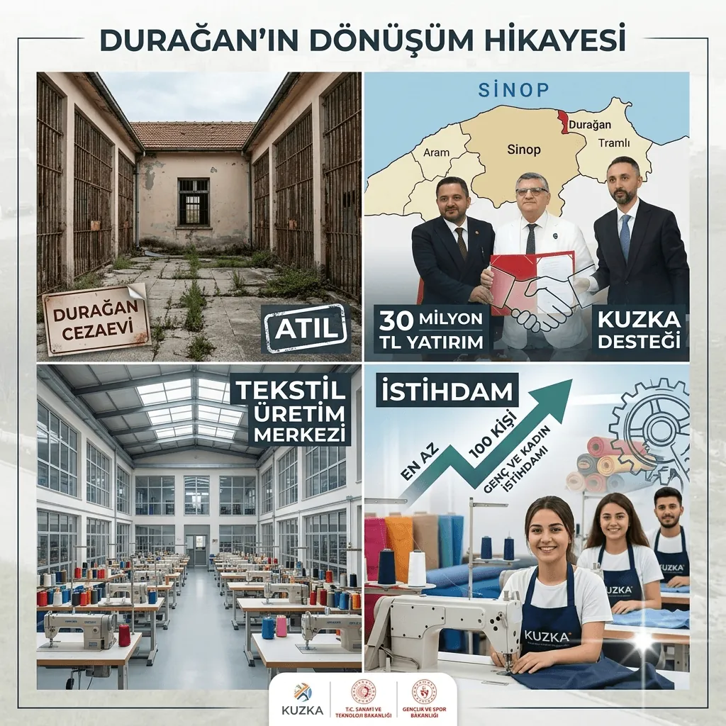 30 Milyon TL’lik Dev Dönüşüm! Atıl Cezaevi Tekstil Fabrikasına Dönüşüyor, Sinop’ta 100 Kişiye İstihdam Sağlanacak