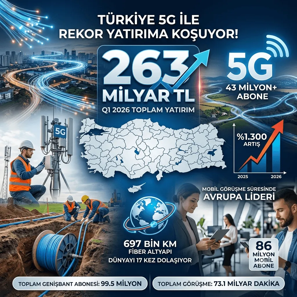 5G’de Dev Sıçrama! Türkiye’nin Elektronik Haberleşme Yatırımı 263 Milyar TL’ye Ulaştı