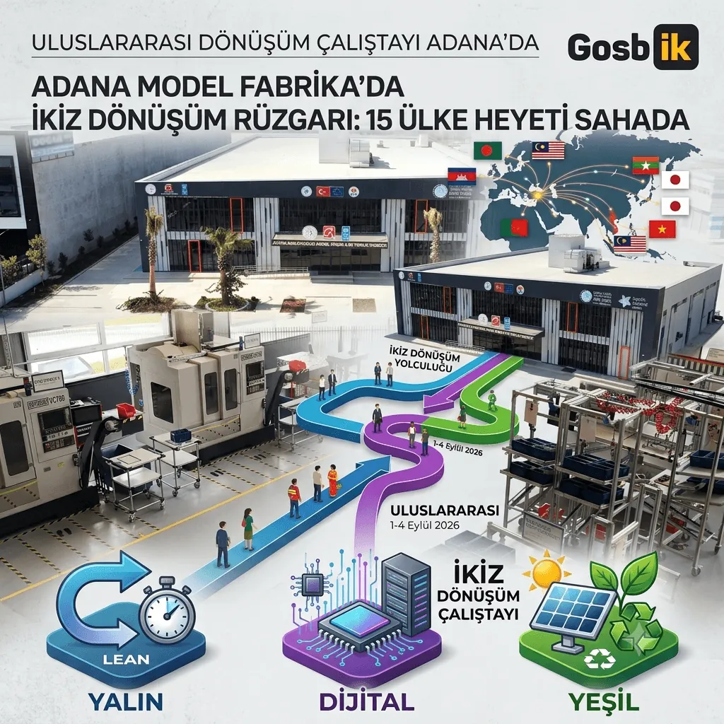 Adana’da Sanayi İçin Tarihi Buluşma: 15 Ülkeden Heyet Model Fabrika’da Türkiye’nin Dönüşümünü İnceleyecek