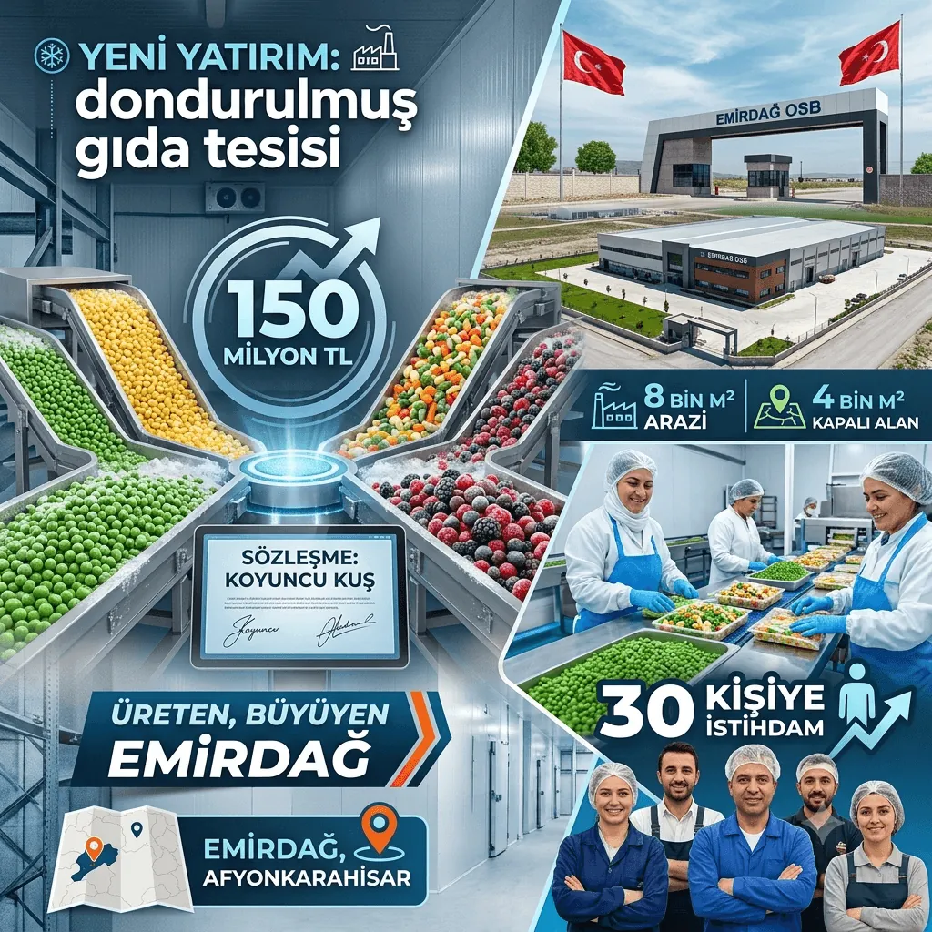 Afyon’a 150 Milyon TL’lik Yeni Fabrika Yatırımı! Emirdağ OSB’de Dondurulmuş Gıda Tesisi İçin İmzalar Atıldı