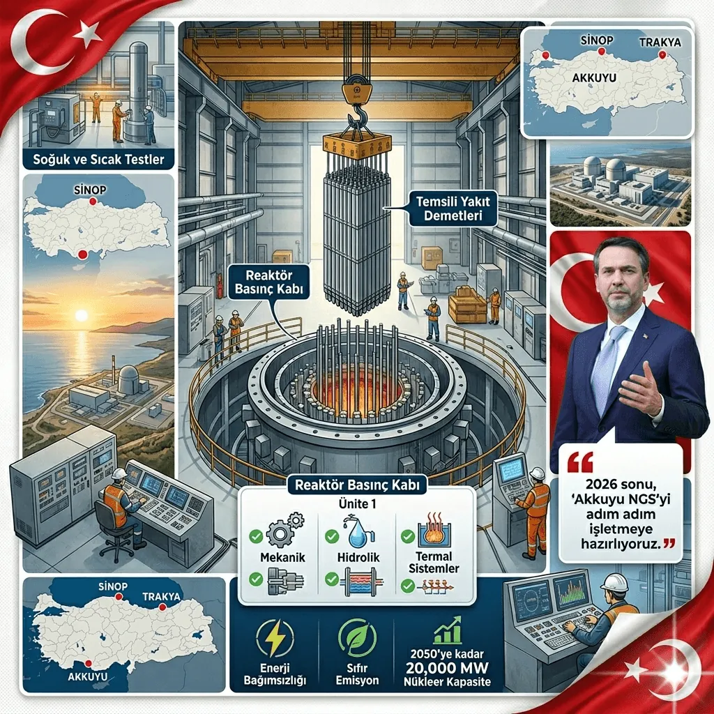 Akkuyu Nükleer Santrali’nde Kritik Aşama Tamamlandı: 2026’da İlk Elektrik Üretimi Hedefleniyor