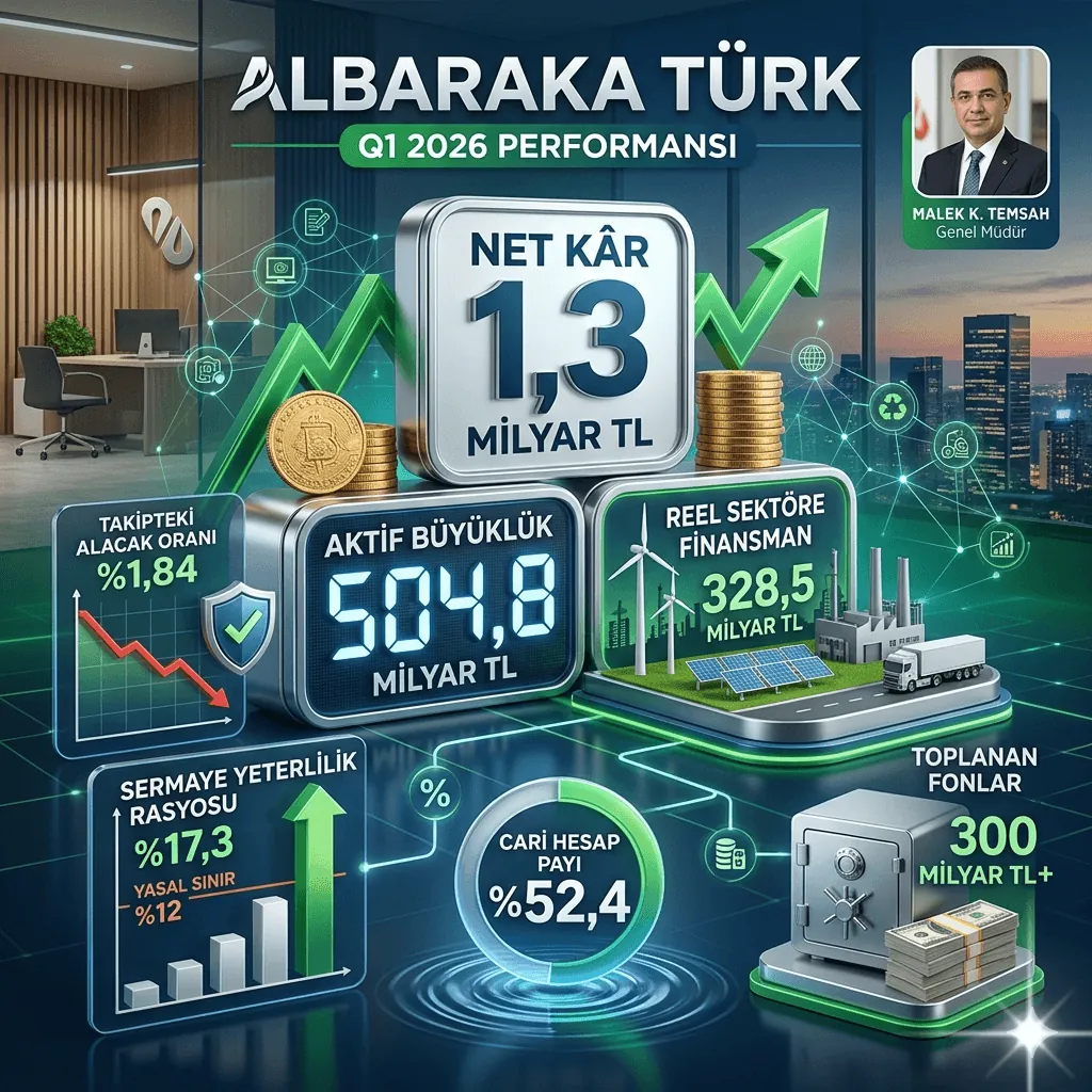 Albaraka Türk’ten Güçlü İlk Çeyrek Performansı: Net Kâr 1,3 Milyar TL’ye Ulaştı, Aktifler 500 Milyar TL’yi Aştı