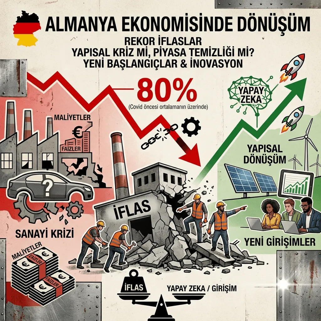 Almanya'da Şirket İflasları Son 20 Yılın Zirvesinde! Otomotiv Devlerinden Binlerce İşten Çıkarma, Ekonomide Alarm Büyüyor