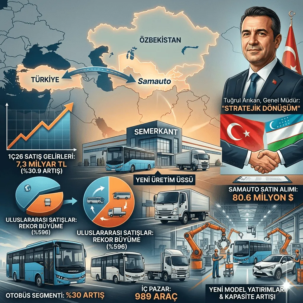 Anadolu Isuzu’dan Küresel Büyüme Hamlesi: 7,3 Milyar TL Ciro, Samauto Satın Alımıyla Orta Asya’ya Güçlü Giriş