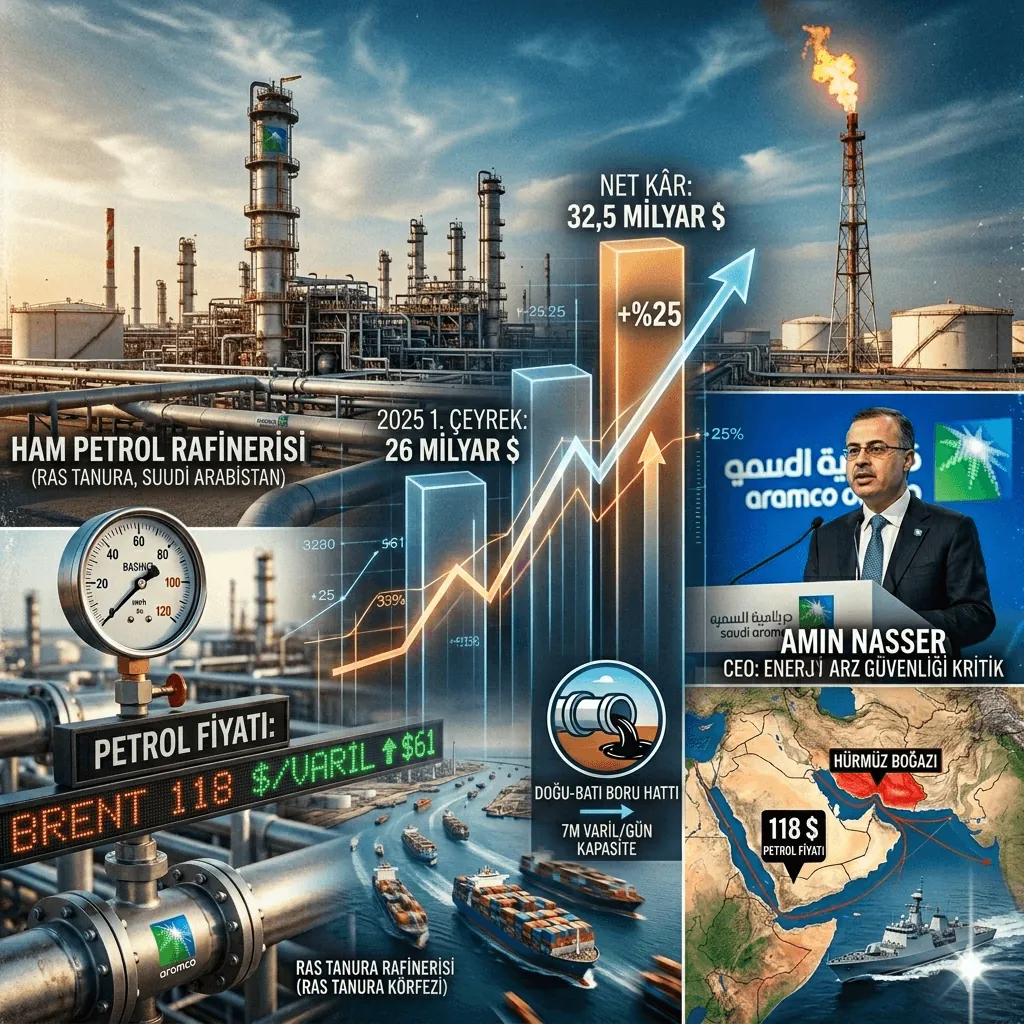 Aramco 2026 İlk Çeyrekte Net Kârını %25 Artırdı: 32,5 Milyar Dolarla Enerji Piyasalarında Güçlü Performans