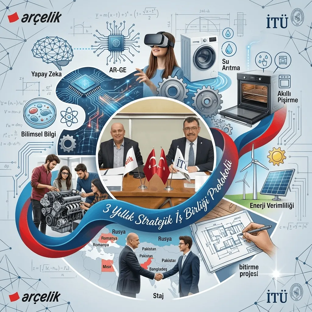 Arçelik ve İTÜ’den Dev İş Birliği: Yapay Zeka ve AR-GE Odaklı 3 Yıllık Stratejik Protokol İmzalandı