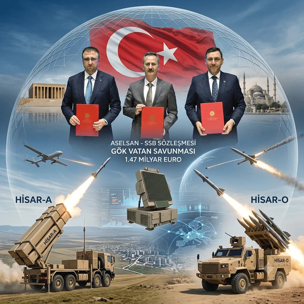 ASELSAN ile 1,470 milyar avroluk yeni hava savunma sistemi sözleşmesi. 4 binden fazla şirket ve 100 bin kişilik savunma sanayi ekosistemi üretime katkı sunuyor.