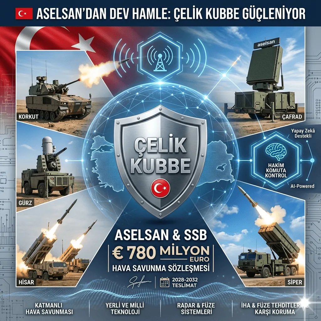 ASELSAN’dan 780 Milyon Euroluk Dev Savunma Hamlesi: Çelik Kubbe’yi Güçlendirecek Kritik Anlaşma İmzalandı