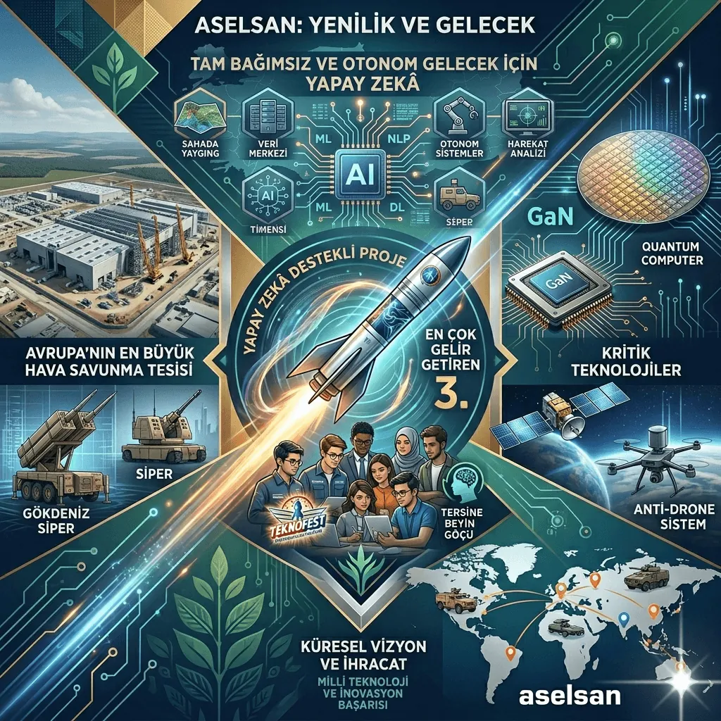 ASELSAN’dan Yapay Zekâ Hamlesi: En Çok Gelir Getiren 3. Proje Yapay Zekâ Destekli Oldu, Avrupa’nın En Büyük Hava Savunma Tesisi Kuruluyor