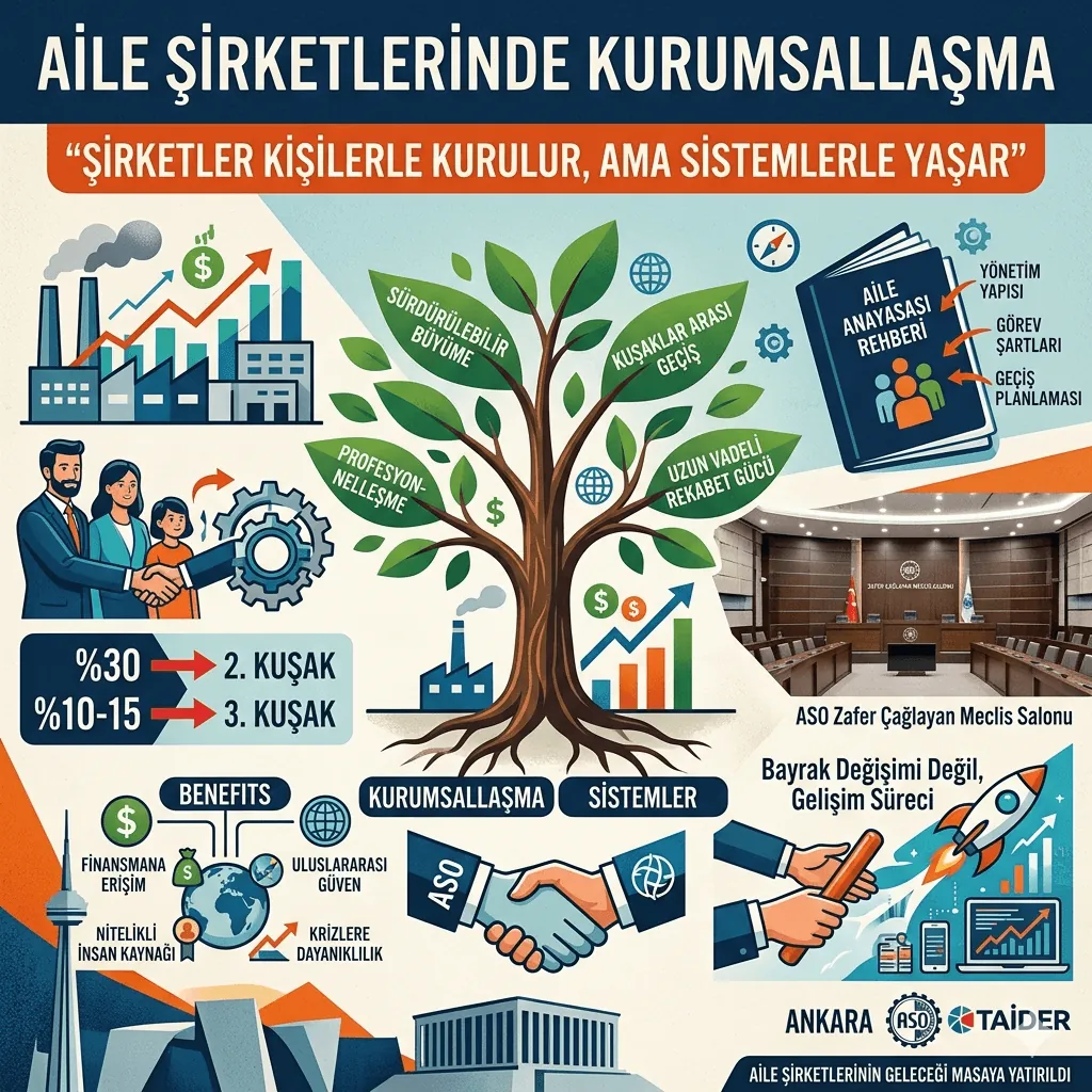 ASO Başkanı Seyit Ardıç’tan Mesaj: “Kurumsallaşma Aile Şirketlerinde Rekabet Gücünü Belirliyor”