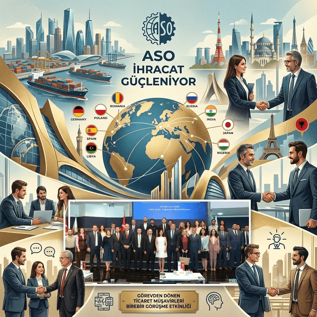 ASO’dan İhracat Hamlesi! 11 Stratejik Ülkenin Ticaret Müşavirleri Ankara Sanayicileriyle Buluştu