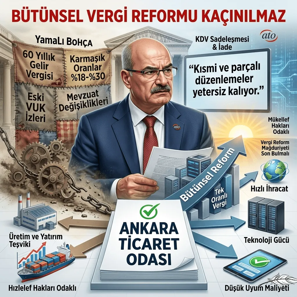 ATO Başkanı Gürsel Baran’dan Kritik Vergi Reformu Çağrısı: “Parçalı Düzenlemeler Yetersiz Kalıyor”