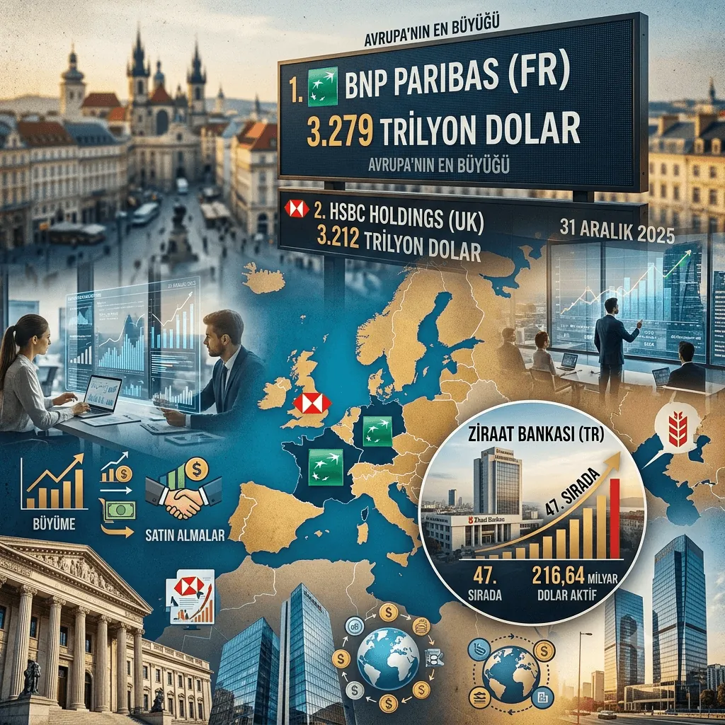 Avrupa'nın En Büyük 50 Bankası Açıklandı! Ziraat Bankası Türkiye'yi Temsil Eden Tek Banka Olarak Listede Yer Aldı