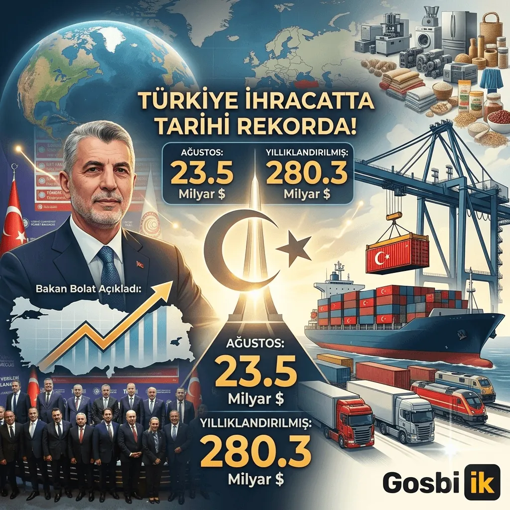 Bakan Bolat Açıkladı! Türkiye İhracatta Tarihi Rekor Kırdı: 280,3 Milyar Dolara Ulaştı, Hedefe Sadece 1,7 Milyar Dolar Kaldı
