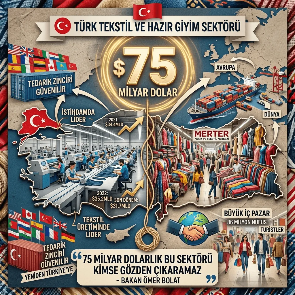 Bakan Bolat: Tekstil ve Hazır Giyim 75 Milyar Dolarlık Güce Ulaştı, Siparişler Yeniden Türkiye’ye Dönüyor