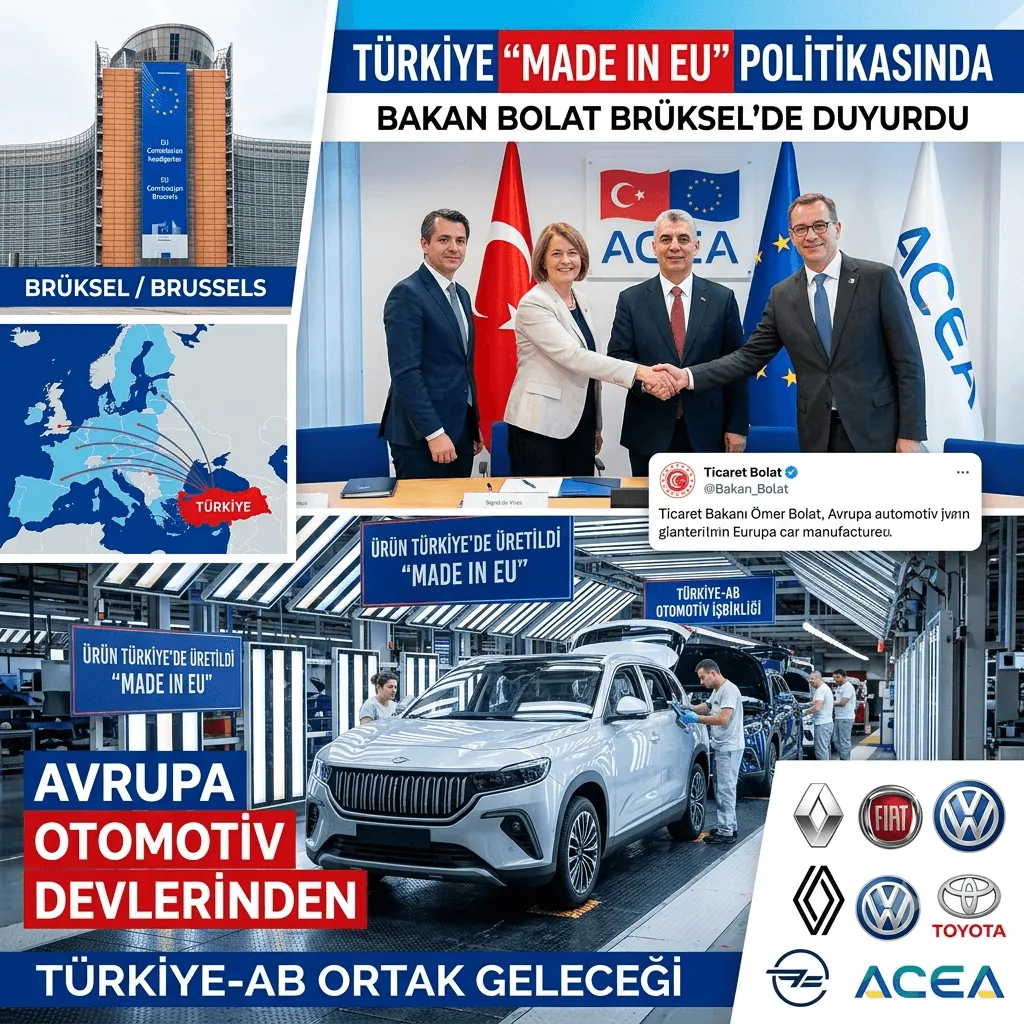 Bakan Bolat'tan Brüksel'de Kritik Otomotiv Zirvesi! Türkiye'nin “Made in EU” Hamlesine Avrupa'dan Destek