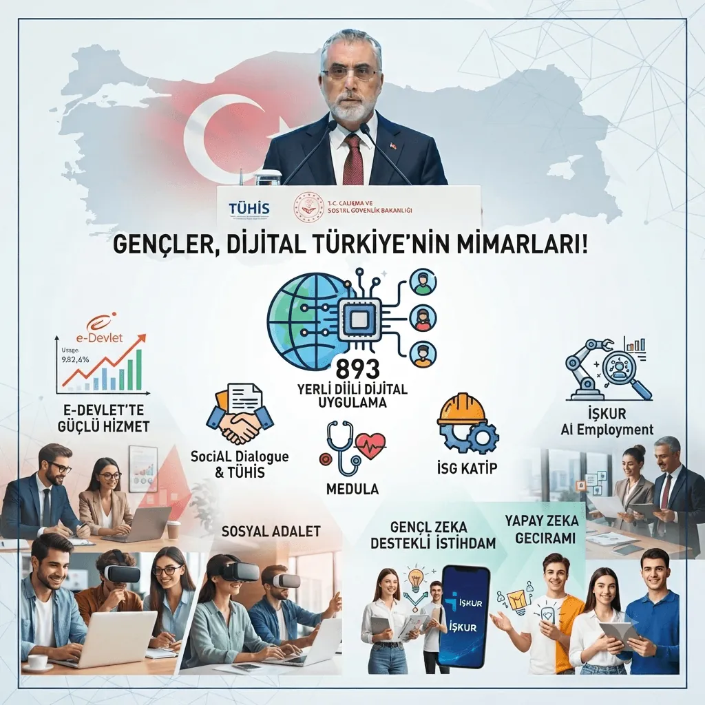 Bakan Işıkhan'dan Dijital Dönüşüm Vurgusu: 893 Yerli Uygulama, Yapay Zekâ Destekli İstihdam ve Gençlere Yeni Fırsatlar
