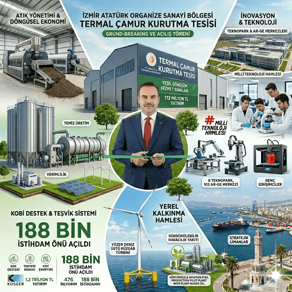 Bakan Kacır’dan İzmir’e Dev Yatırım Müjdesi: 1,2 Trilyon Liralık Sanayi Hamlesi ve 188 Bin Yeni İstihdam