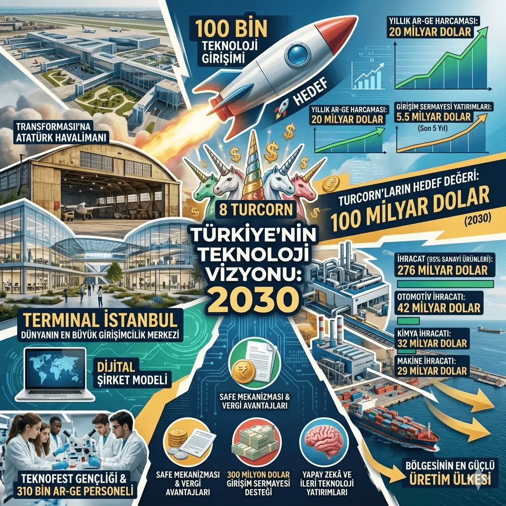 Bakan Kacır’dan Tarihi Teknoloji Hamlesi: Türkiye 2030’da 100 Bin Girişim ve 100 Milyar Dolarlık Turcorn Hedefliyor