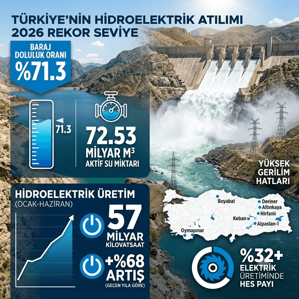 Barajlar Doldu, HES Üretimi Rekor Kırdı! Türkiye'nin Elektrik Üretiminde Tarihi Sıçrama