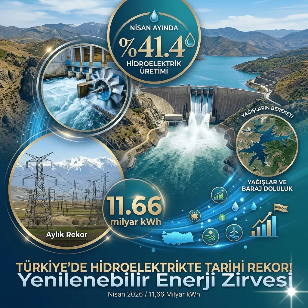 Barajlar Doldu, Türkiye Elektrik Üretiminde Rekor Kırdı! Hidroelektrikten Tarihi Katkı: Üretimin Yüzde 41,4’ü Sudan Geldi