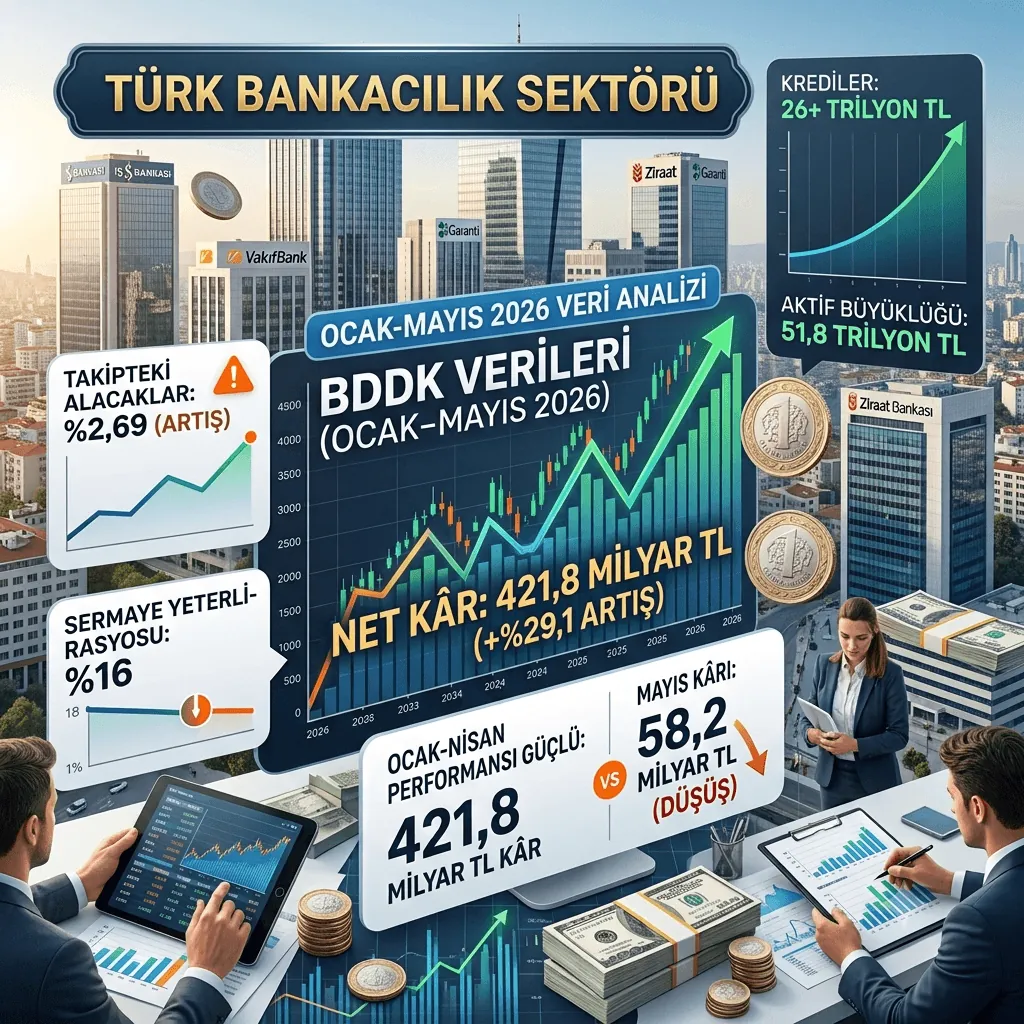 BDDK Verileri Açıklandı: Bankacılık Sektörünün 5 Aylık Kârı 421,8 Milyar TL’ye Ulaştı, Krediler 26 Trilyon TL’yi Aştı