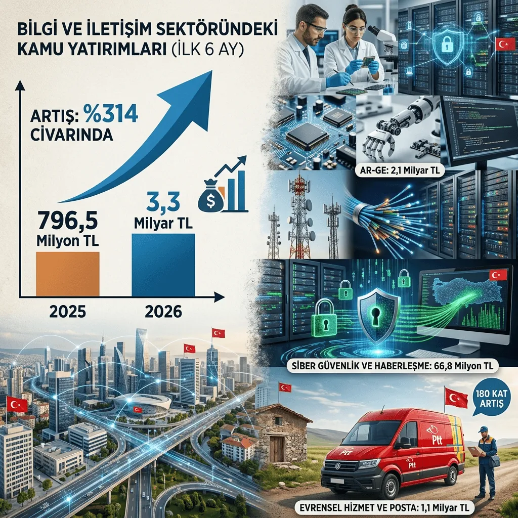 Bilgi ve İletişim Sektörüne Kamu Yatırımı Rekor Kırdı: İlk 6 Ayda 3,3 Milyar TL’ye Ulaştı