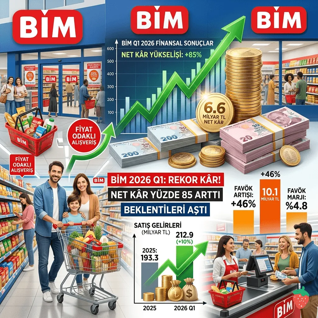 BİM’den 2026’ya Güçlü Başlangıç: Net Kâr Yüzde 85 Arttı, 6,6 Milyar TL ile Beklentileri Aştı