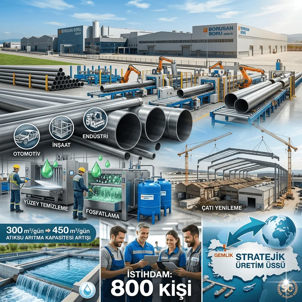Borusan Boru’dan Gemlik’e 301 Milyon TL’lik Dev Yatırım: Üretim Hatları Tek Çatıda Toplanıyor, İstihdam 800 Kişiye Çıkacak