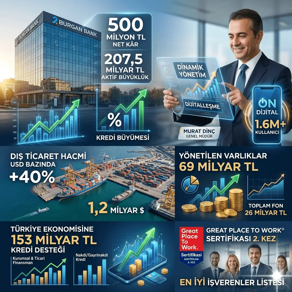 Burgan Bank’tan 2026’ya Güçlü Başlangıç: 500 Milyon TL Net Kâr, 207,5 Milyar TL Aktif Büyüklük