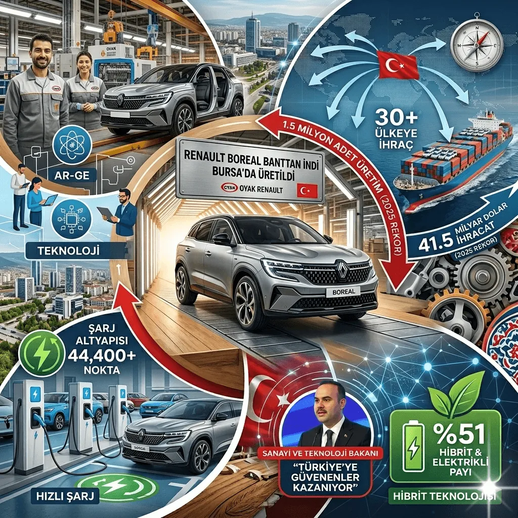 Bursa’da Üretilen Renault Boreal Banttan İndi! 30’dan Fazla Ülkeye İhraç Edilecek Yeni Model Türkiye’nin Otomotiv Gücünü Dünyaya Taşıyacak