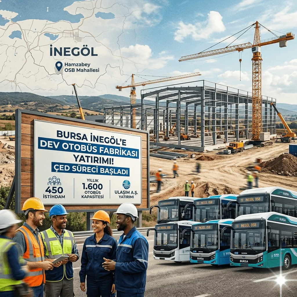Bursa’ya Dev Otobüs Fabrikası Geliyor! İnegöl’de 450 Kişilik İstihdam Sağlayacak Yatırımda ÇED Süreci Başladı