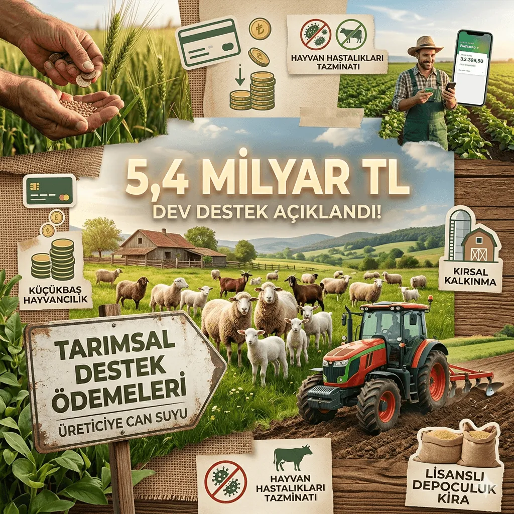 Çiftçiye 5,4 Milyar TL’lik Dev Destek Ödemesi! Küçükbaş Hayvancılık ve Kırsal Kalkınma Paketinin Detayları Açıklandı