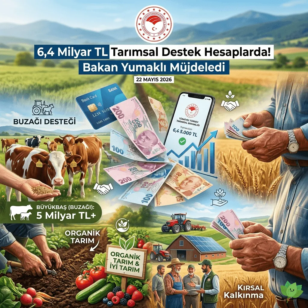 Çiftçiye Dev Destek Müjdesi: 6,4 Milyar TL’lik Tarımsal Ödeme Hesaplara Yatıyor!