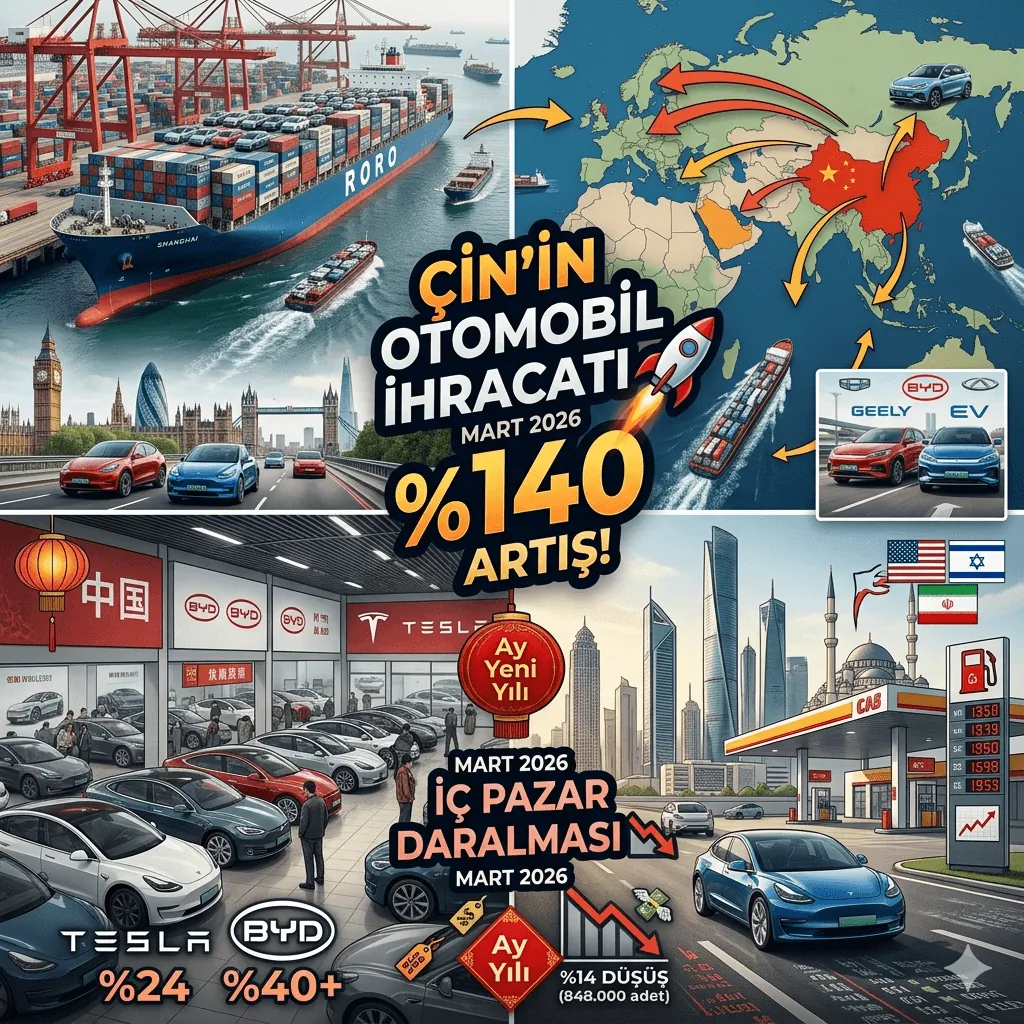Çin Otomotivinde İhracat Rekoru: %140 Sıçrama, İç Pazarda Sert Daralma!