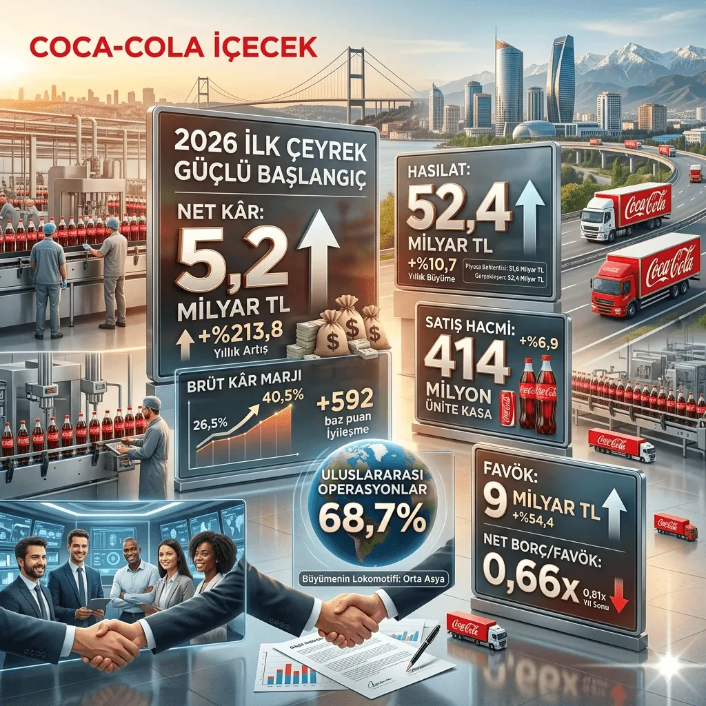 Coca-Cola İçecek’ten Güçlü Bilanço: 2026 İlk Çeyreğinde Net Kâr Yüzde 214 Arttı