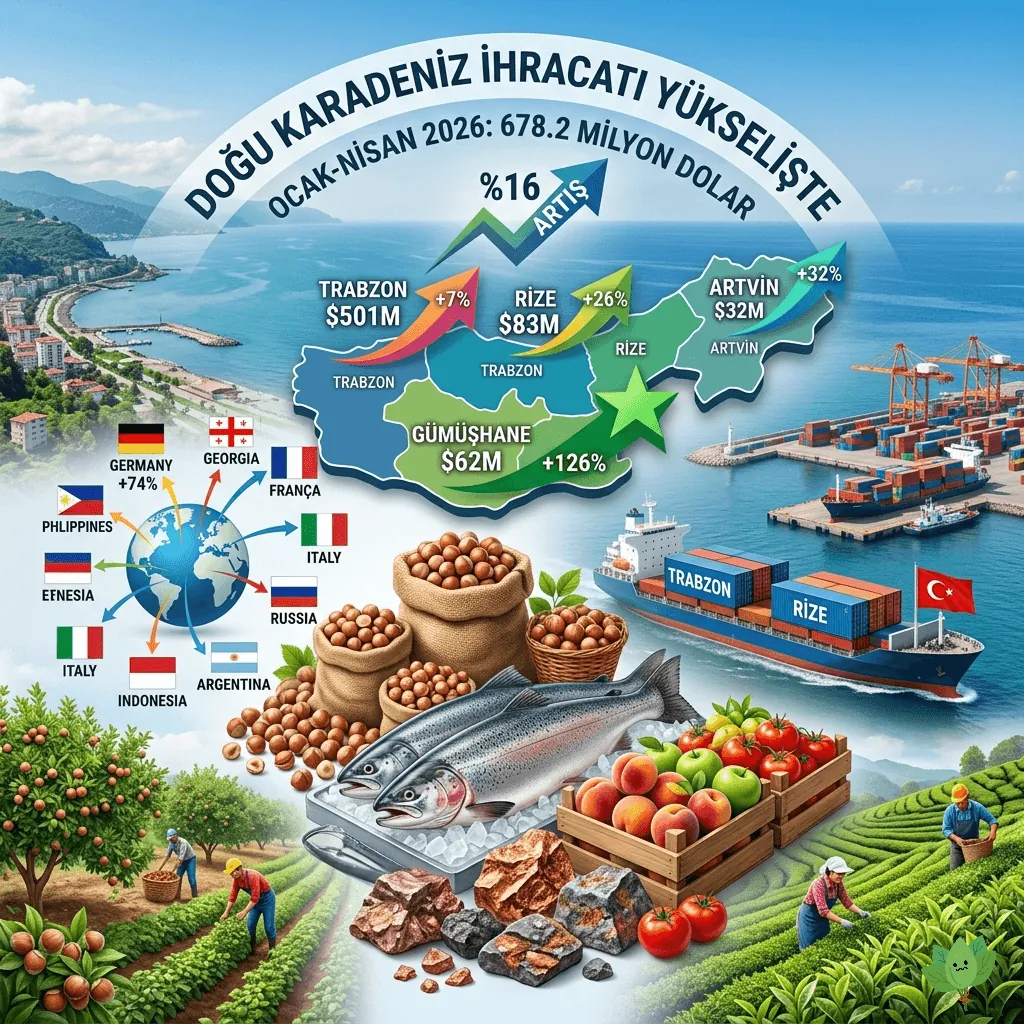 Doğu Karadeniz İhracatı 2026’ya Güçlü Başladı: %16 Artışla 678 Milyon Dolar, Gümüşhane’den Rekor Sıçrama