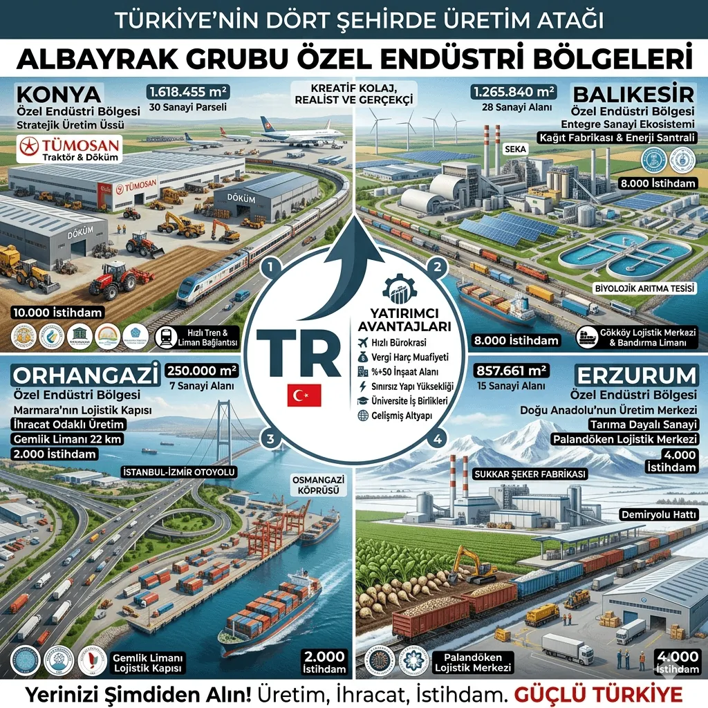 Dört Şehirde Dev Sanayi Hamlesi: Özel Endüstri Bölgeleriyle Yatırım ve Üretimde Yeni Dönem Başlıyor